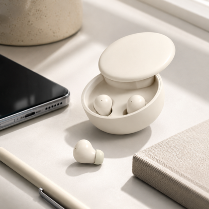  Mini Invisible Bluetooth 5.4 True Wireless In-Ear Earphones - Sports Audio Earbuds with Noise Cancelling Technology for Gaming and Summer Use