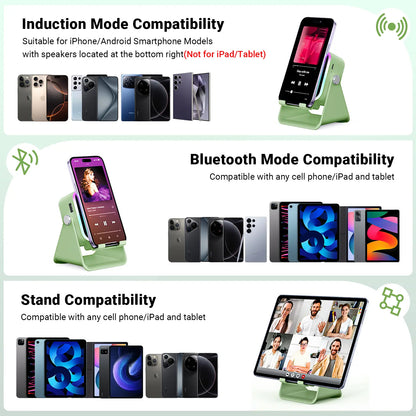 [Dealsforyoudays] PUTARE Wireless Induction Audio Speaker Stand, 5In1 Cellphone Holder, 3500Mah Rechargeable Emergency Power Bank,360° Adjustable Mobile Tablet Stand with Colorful Ambient Light Gifts for Men Women Summerwins