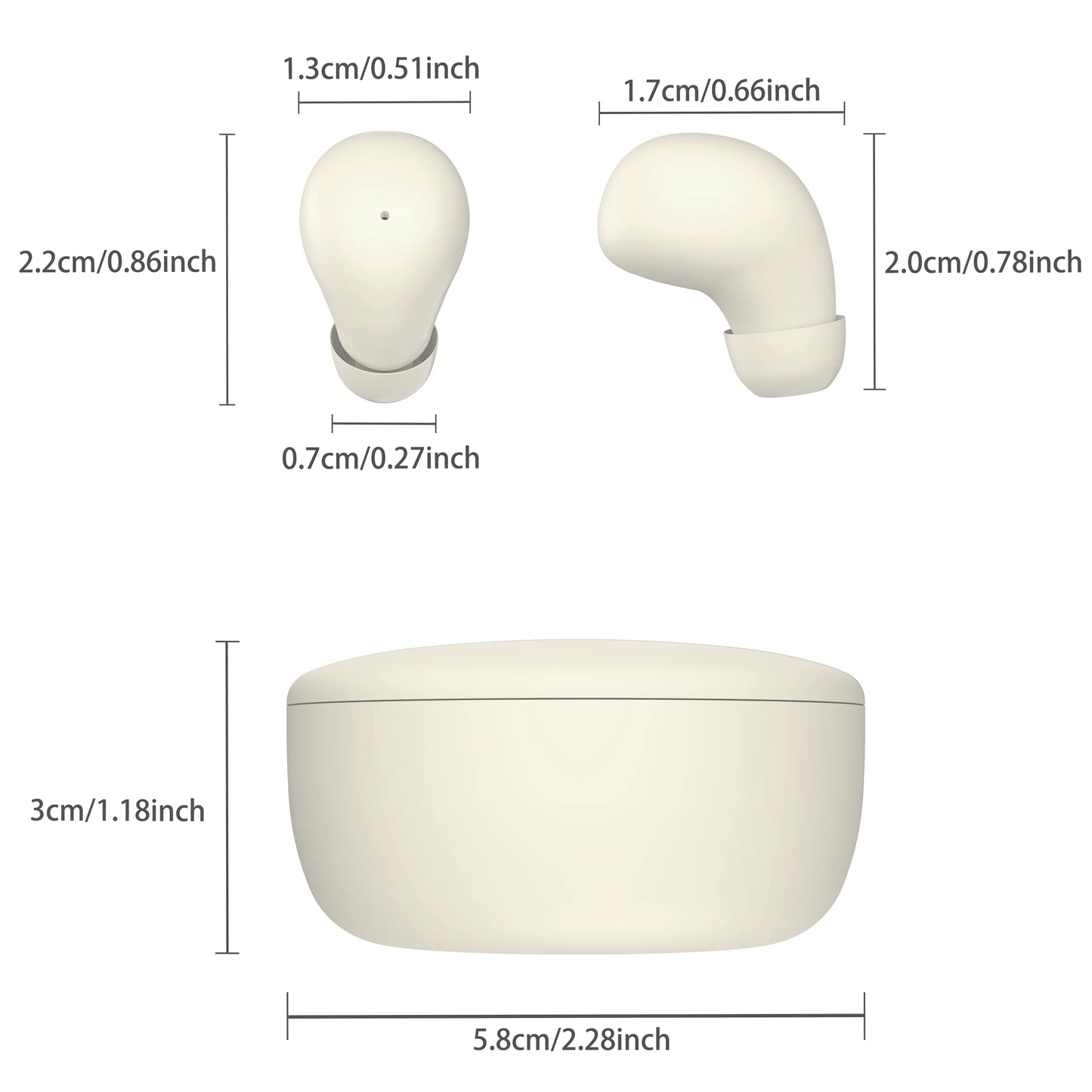  Mini Invisible Bluetooth 5.4 True Wireless In-Ear Earphones - Sports Audio Earbuds with Noise Cancelling Technology for Gaming and Summer Use