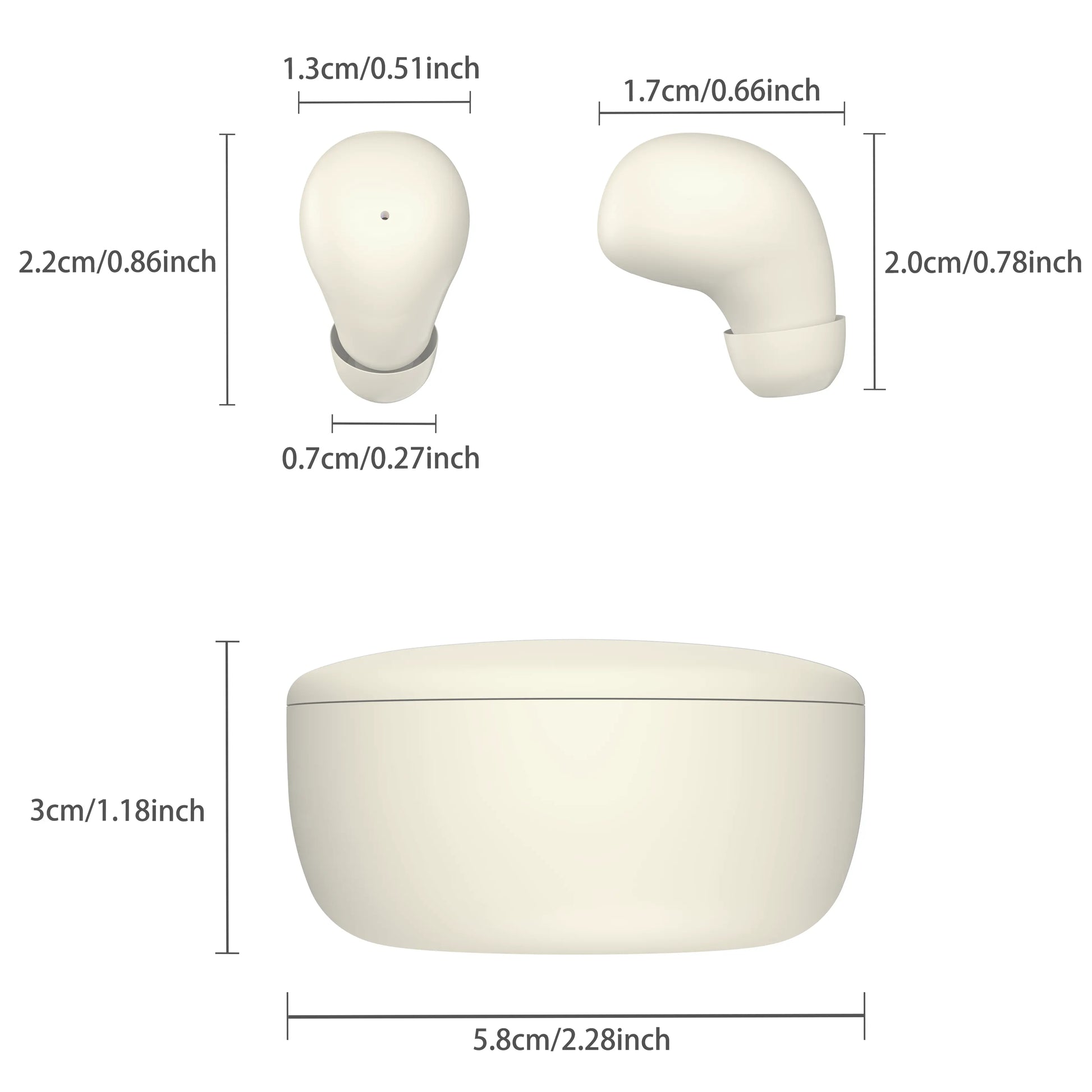  Mini Invisible Bluetooth 5.4 True Wireless In-Ear Earphones - Sports Audio Earbuds with Noise Cancelling Technology for Gaming and Summer Use