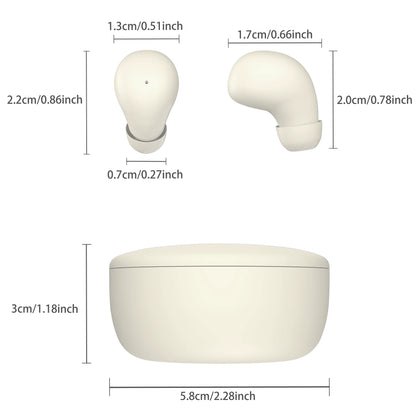  Mini Invisible Bluetooth 5.4 True Wireless In-Ear Earphones - Sports Audio Earbuds with Noise Cancelling Technology for Gaming and Summer Use